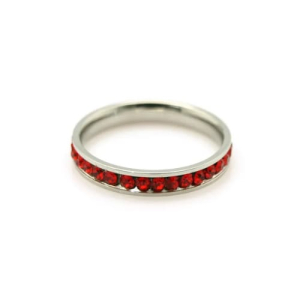Ashiana 0.50 Carat Natural Ruby Round cut Channel Set  Diamond Ring