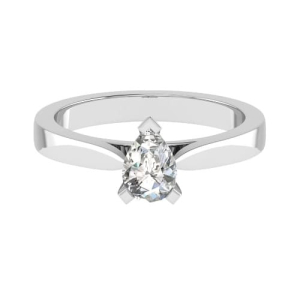 Iniya 0.20-3.00 Carat Pear Shaped Solitaire Diamond Ring