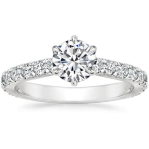 Bentlea 0.20 - 3.00 Carat Natural Diamond Round cut 6 Prong  Side Stone Engagement Ring