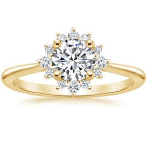 Celine 0.20-3.00 Carat Flower Style Round Diamond Engagement Ring
