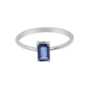 0.70 Carat Natural Sapphire Stone Emerald Cut Women's Engagement Ring