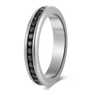 Yazmine Platinum Black Diamond Ring