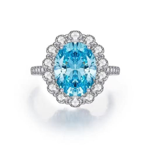 Brynli Aquamarine Gemstone Diamond Ring