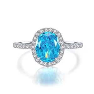 Yulianna Aquamarine Gemstone Diamond Ring
