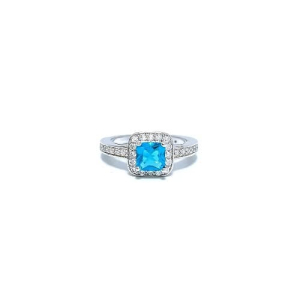 Bonita Aquamarine Gemstone Diamond Ring