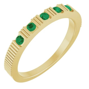 Bexlee Emerald Yellow Gold  Diamond Ring