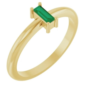 Yumi Emerald Yellow Gold  Diamond Ring