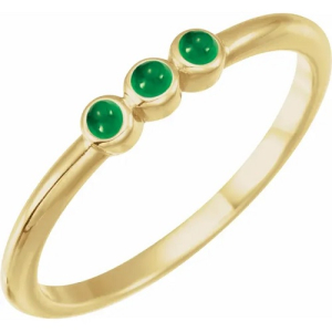 Betsy Emerald Yellow Gold  Diamond Ring