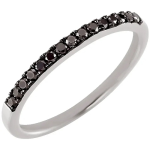 Zamaria 0.20 Carat Round cut Black Diamond Engagement Ring