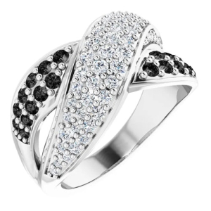 Yaslin 1.25 Carat Round cut Black Diamond Ring