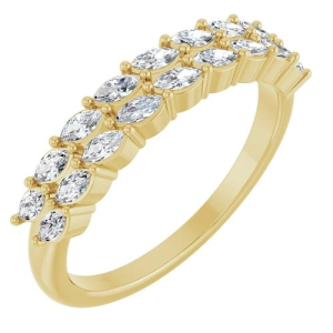 Diamanda Natural Yellow Gold 4 Prong  Diamond Ring