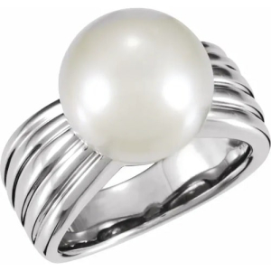 Zelena Pearl Round cut Gemstone Diamond Ring