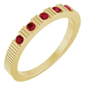 Xola Natural Ruby Yellow Gold  Diamond Ring