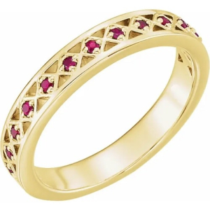 Lilith Natural Ruby Yellow Gold  Diamond Ring