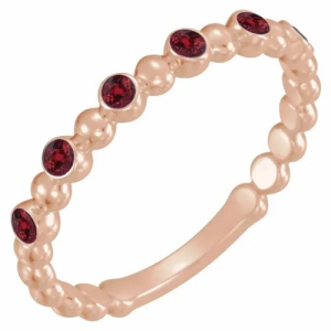 Lennon Natural Ruby Rose Gold  Diamond Ring