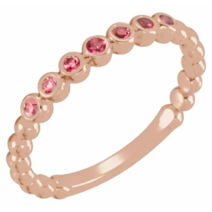 Kaylani Natural Ruby Rose Gold  Diamond Ring