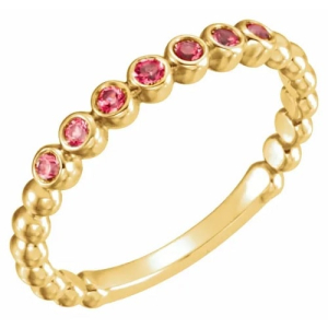 Kaylani Natural Ruby Yellow Gold  Diamond Ring