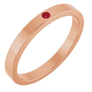 Kamila Natural Ruby Rose Gold  Diamond Ring