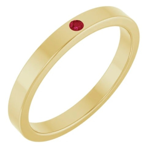 Kamila Natural Ruby Yellow Gold  Diamond Ring