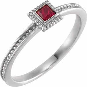 Jordyn Natural Ruby  Diamond Ring