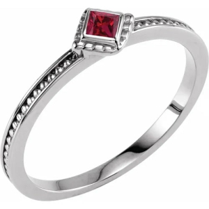 Londyn Natural Ruby  Diamond Ring