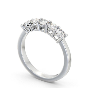 Delorus 1.50 Carat Natural Round cut 4 Prong  5 Stone Diamond Ring