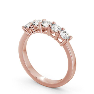 Deneen Lab-Created Rose Gold 4 Prong 5 Stone Diamond Ring