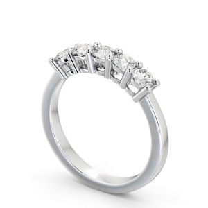 IGI Certified 1.50 Carat Lab Grown Round Claw Setting 5 Stone Diamond Ring 