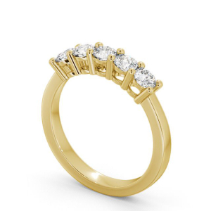 Deneen Lab-Created Yellow Gold 4 Prong 5 Stone Diamond Ring