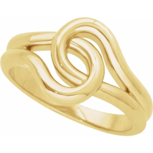 Interlocking Design Gold Ring Available in 9k,14k,18k and Platinum