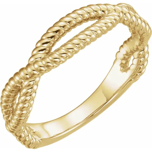 Rope Styled Gold Ring Available In 9k,14k,18k And Platinum