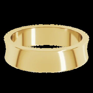 Yellow Gold Standard Weight Double Stepped Edge Standard Fit Flat Band