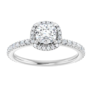 Aember Halo Engagement Ring