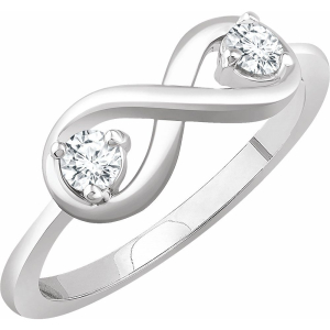 0.25 Carat Nartural Round Shaped Infinity Style Two Stone Diamond Ring