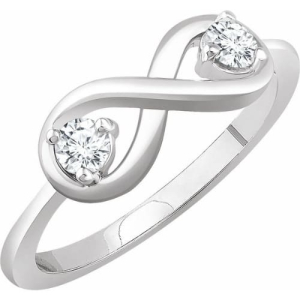 Christalyn 0.25 Carat Natural Round cut 3 Prong  Two Stone Diamond Ring