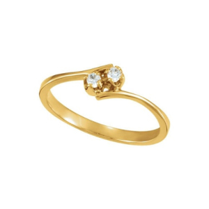 Nelly Natural 4 Prong Two Stone Diamond Ring