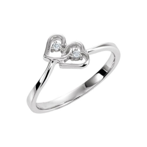 Nellie 0.02 Carat Lab-Created Round cut 4 Prong  Two Stone Diamond Ring