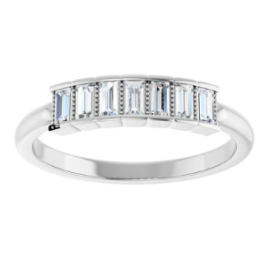 Doanna Lab-Created Bezel 7 Stone Diamond Ring