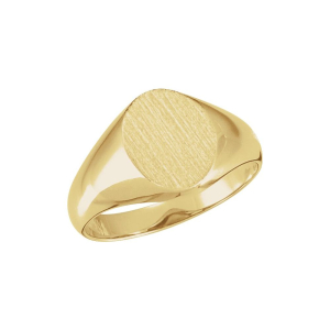 Oval Signet Ring Available In 9k/14k/18k Silver And Platinum