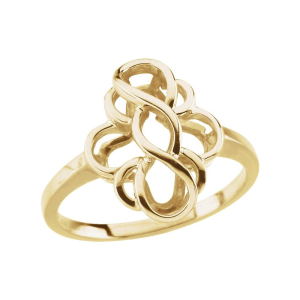 Aster Round cut Gold Ring