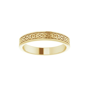 Ariel Round cut Gold Wedding Ring For Mens
