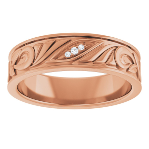 Dulcie Lab-Created Rose Gold 4 Prong 3 Stone Diamond Ring