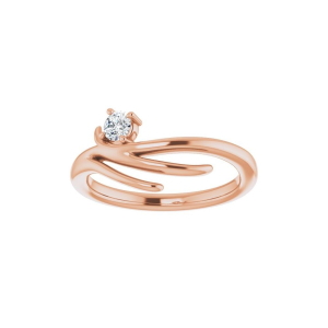 Deonne Natural Rose Gold 4 Prong Solitaire Diamond Ring