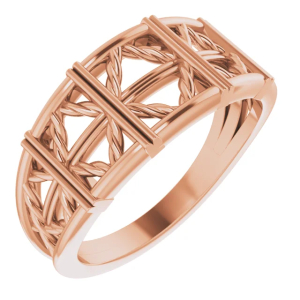 Auralee Rose Gold Plain Wedding Ring for Women