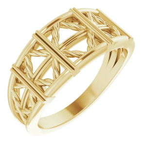 Auralee Yellow Gold Plain Wedding Ring for Women