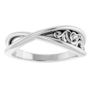 Elegant Swirling Pendant in Silver, Gold, Platinum