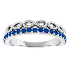 Neema Blue Sapphire Platinum  Wedding Ring