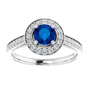 Alisanne 1.28 Carat Blue Sapphire Round cut Claw Set 