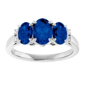 Avonelle 2.25 Carat Blue Sapphire Oval cut 4 Prong 