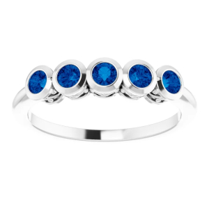 Ashling Blue Sapphire Silver Bezel 